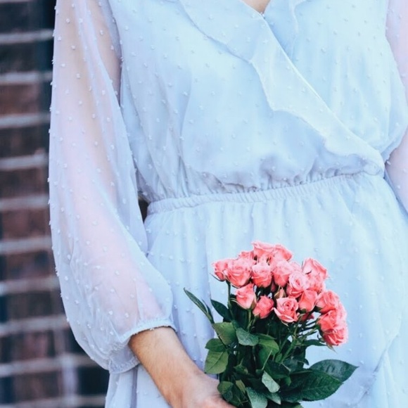 🦋Sapphire Skys Mini SwissDot Chiffon Dress🦋 - Picture 4 of 8